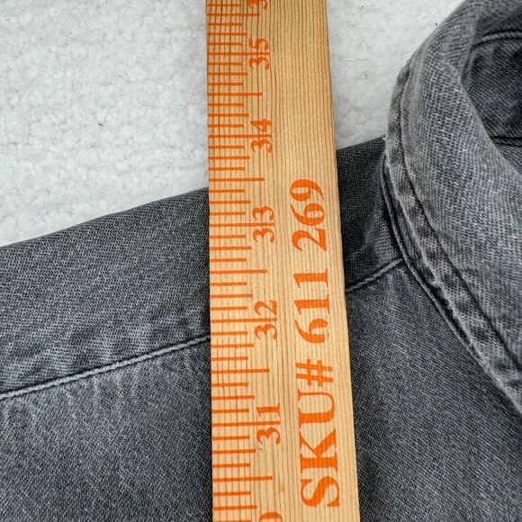 Ralph Lauren Blaire Shirt Mens XL Gray Heavyweight Long Sleeve Button Down Pony - Picture 6 of 7